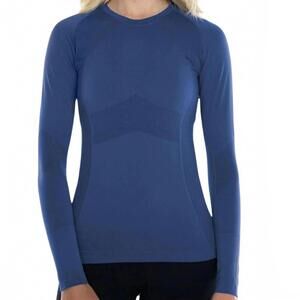 NWT Anique Women Signature Long Sleeve‎ Riding Equestrian Crew Blueberry S Shirt